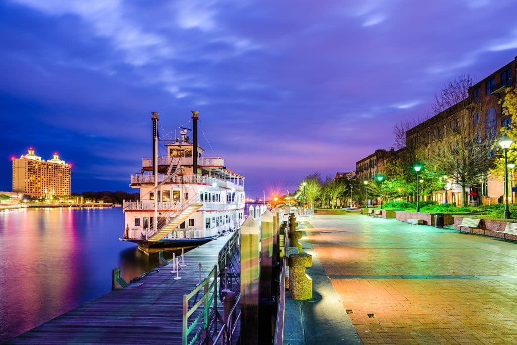 Savannah, Georgia, USA riverfront.